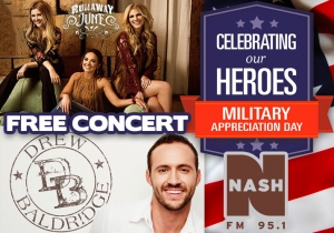 Wednesday June 14th is Military Appreciation Day (Flag Day) with live performances by national country recording artists “Runaway June” and “Drew Baldridge” and a military discount all day wrist band to the carnival.